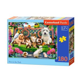 180 darabos puzzle Háziállatok a parkban