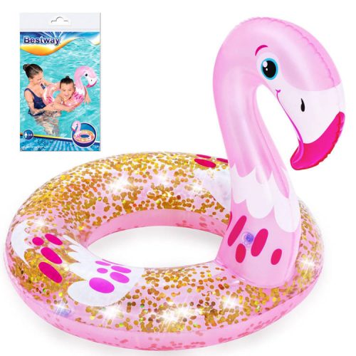 Bestway Úszó gyűrű flamingó rózsaszín 61cm 36306
