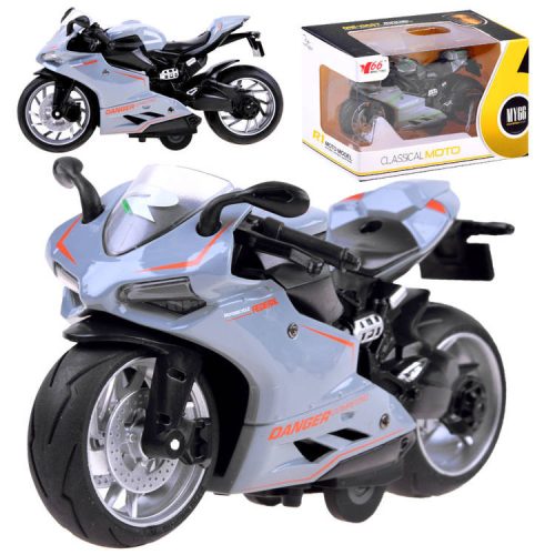 Diecast modell Motorkerékpár zsinórral játék #3933
