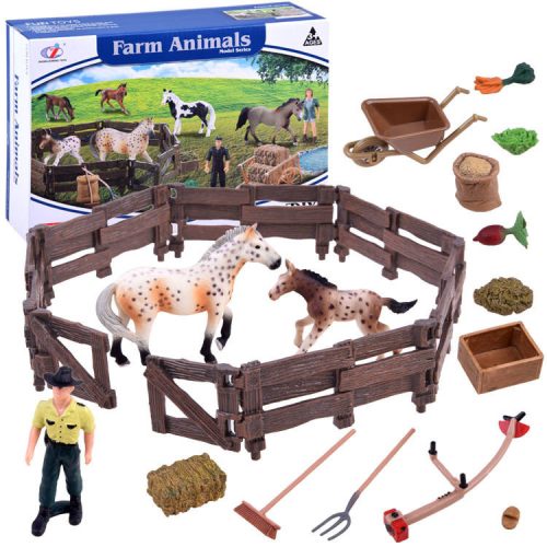 Figurák készlet állatok Lovak farm #2991