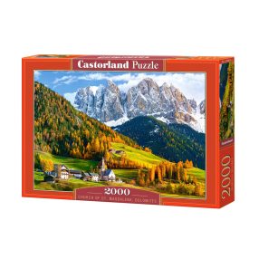 Puzzle 2000 db. Szent Magdolna-templom, Dolomitok