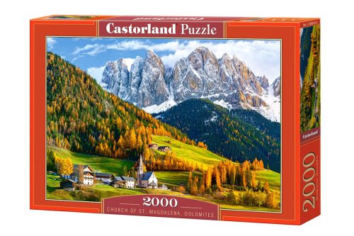 Puzzle 2000 db. Szent Magdolna-templom, Dolomitok
