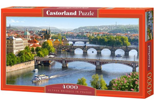 Puzzle 4000 db. Moldva hidak Prágában