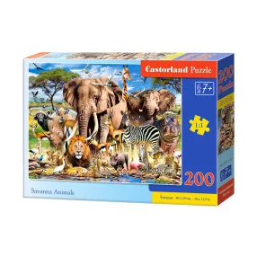 Puzzle 200 db. Szavanna állatai