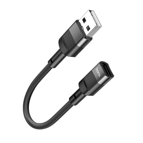 HOCO adapter USB - Type C U107 10cm fekete