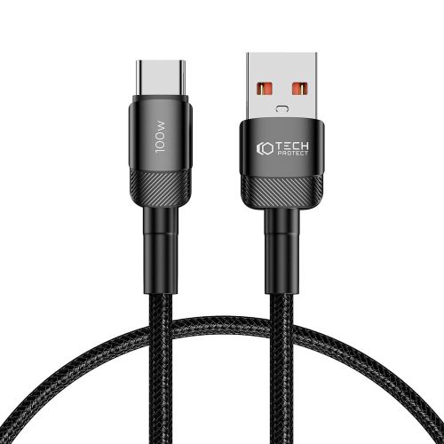 Tech-Protect Ultraboost Evo kábel USB-A - USB-C 100W 5A 50cm fekete