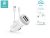 Devia Dual USB szivargyújtó töltő adapter + Type-C adatkábel 1 m-es vezetékkel - 5V/3,1A - Devia Smart Series Car Charger Suit - white