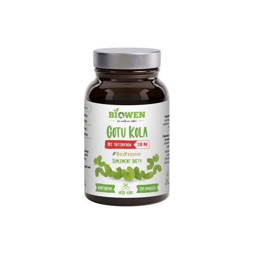 Gotu Kola (Wąkrotka azjatycka) 330 mg - 20% triterpenów - kapsułki Biowen