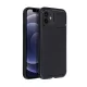 Forcell Carbon Premium hátlap tok,  Apple iPhone 12 / 12 Pro , fekete