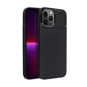   Forcell Carbon Premium hátlap tok,  Apple iPhone 13 Pro Max , fekete