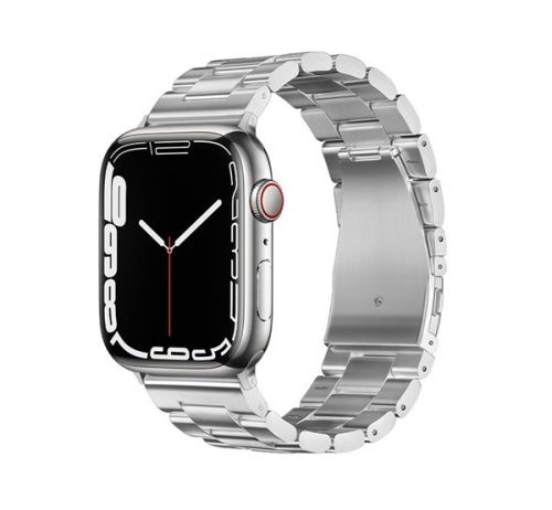 Forcell FA10 Apple Watch 42/44/45/49mm fém szíj, ezüst