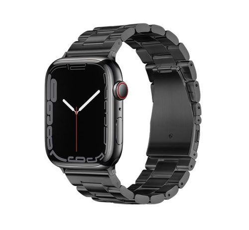 Forcell FA10 Apple Watch 42/44/45/49mm fém szíj, fekete