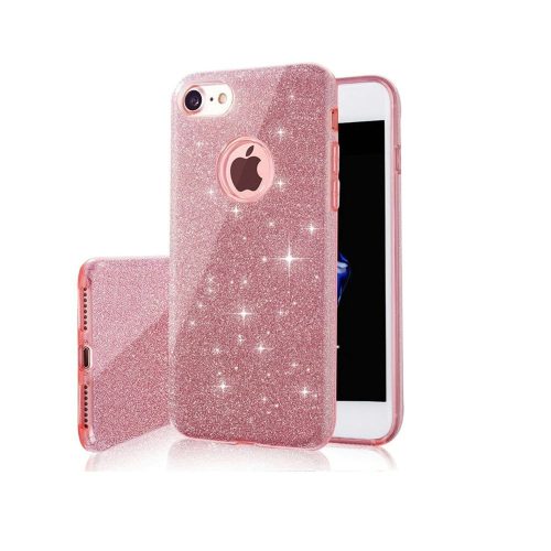 Glitter (3in1) - Samsung A556 Galaxy A55 pink szilikon tok