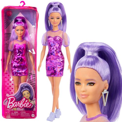 Barbie Fashionistas divatbaba No. 178 HBV12 lila styling