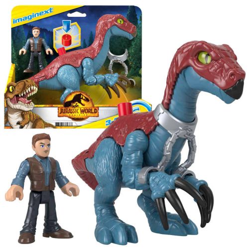 Jurassic World készlet Imaginext figurák Therizinosaurus + Owen