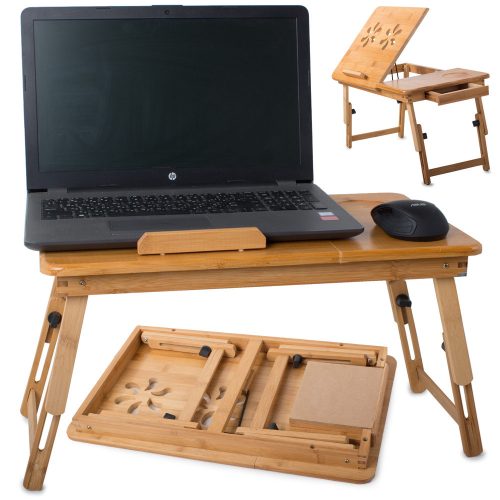 Laptop asztal bambusz laptop tálca