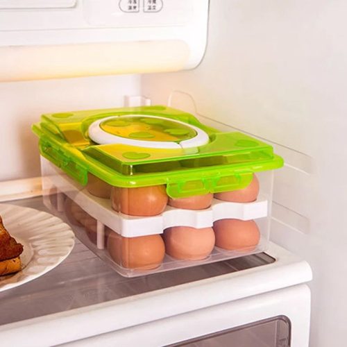 Tojástartó hűtőbe 24 tojáshoz zöld