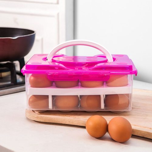Tojástartó hűtőbe 24 tojáshoz rózsaszín