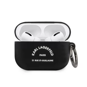   Karl Lagerfeld Rue St Guillaume Apple Airpods Pro szilikon tok fekete (KLACAPSILRSGBK)