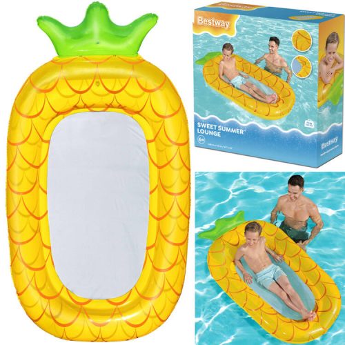 Bestway inflatable mattress lounger water hammock for children pineapple 43644