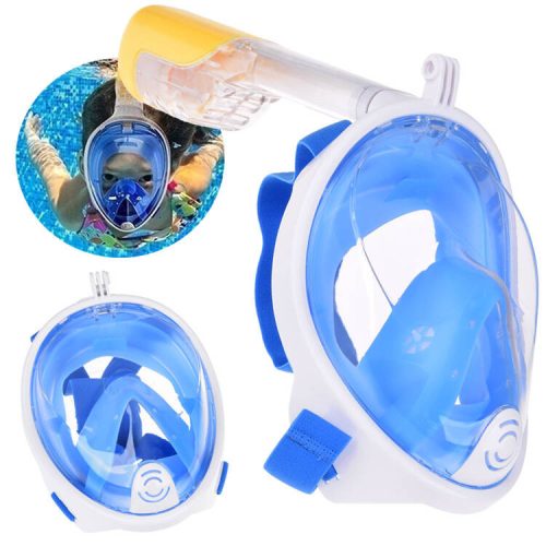 Blue mask with a snorkel for diving and snorkeling S/M SP0762 NI