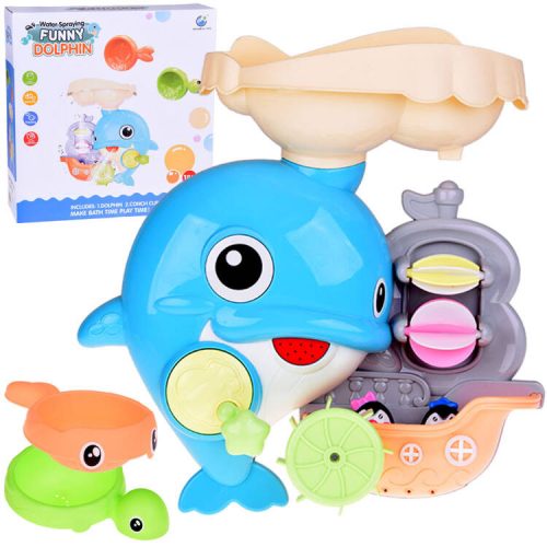 Delfines fürdőjáték + hajó pingvinekkel