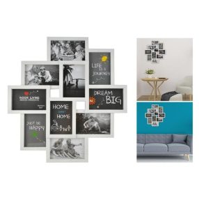 Keret 10 fényképhez - fehér