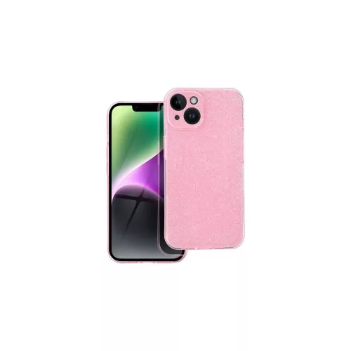 Clear Apple iPhone 14 Tok - Csillámos/Rózsaszín