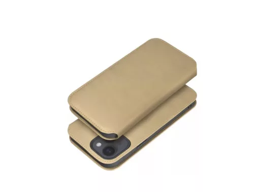 Dual Pocket Apple iPhone 15 Pro Max Flip Tok - Arany