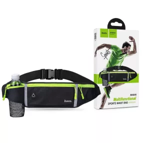   HOCO univerzális övtáska sportoláshoz, túrázáshoz - HOCO Bag05 Multifunctional  Sports Waist Bag - fekete/zöld