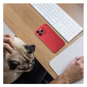 Magsafe szilikon tok Apple iPhone 14 Pro, piros