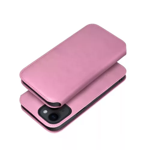 OEM Dual Pocket Apple iPhone 15 Plus Flip Tok - Rózsaszín