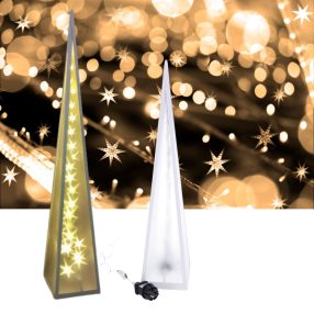 Piramis LED csillagok 16x16x90cm