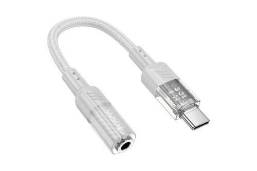HOCO LS37 SPIRIT TYPE-C / JACK AUDIÓ ÁTALAKÍTÓ (DAC) SZÜRKE