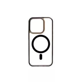   PJ IPHONE 15 PRO MAX 6.7 2,5MM TPU TOK MAGSAFE KOMPATIBILIS CLEAR-FEKETE