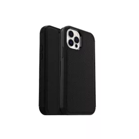   OtterBox Strada Apple iPhone 13 Pro (6.1) oldalra nyíló mágneses bőr könyvtok szilikon belsővel fekete