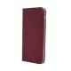 Smart magnet Apple iPhone 16 Pro (6.3) oldalra nyíló mágneses könyv tok szilikon belsővel burgundy