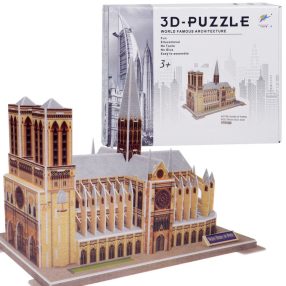   3D-s puzzle Notre-Dame katedrális 77 darabos térrejtvény Párizs ZA5402