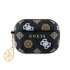   Guess 4G Peony Charm Apple Airpods Pro 2 PC/PU tok fekete (GUAP2P4RPEK)