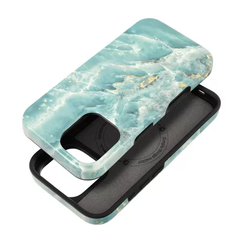 FORCELL F-PROTECT Mirage, Military Drop-Tested case compatible with MagSafe for IPHONE 16 green marble