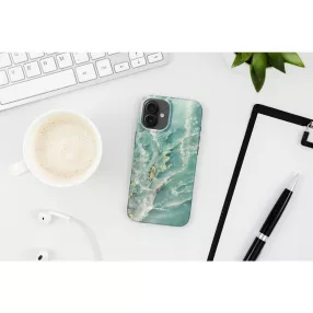   FORCELL F-PROTECT Mirage, Military Drop-Tested case compatible with MagSafe for IPHONE 15 PRO green marble