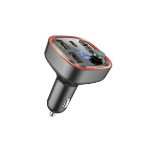   BOROFONE BC48 FLASH QC3.0 SZIVARGYÚJTÓS (AUTÓS) GYORSTÖLTŐVÉG + FM TRANSMITTER FEKETE