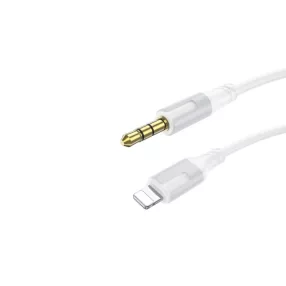 BOROFONE BL19 AUX (LIGHTNING/JACK) KÁBEL 1 MÉTER FEHÉR