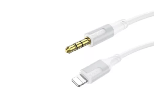 BOROFONE BL19 AUX (LIGHTNING/JACK) KÁBEL 1 MÉTER FEHÉR