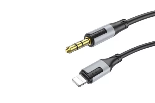 BOROFONE BL19 AUX (LIGHTNING/JACK) KÁBEL 1 MÉTER FEKETE