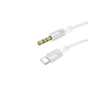   BOROFONE BL19 CREATOR AUX (USB TYPE-C/JACK) KÁBEL 1 MÉTER (DAC) FEHÉR