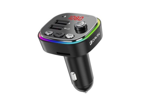 DAVIN DF10 SZIVARGYÚJTÓS T&Ouml;LTŐVÉG + FM TRANSMITTER FEKETE