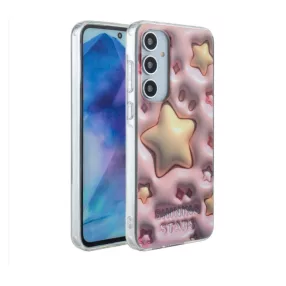 KIDS CASE Apple iPhone 15 (6.1) mintás TPU / PC tok pink