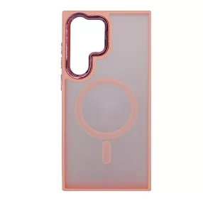   Magsafe Apple iPhone 16 Plus (6.7) TPU/PC tok (vezetéknélküli töltéshez) pink