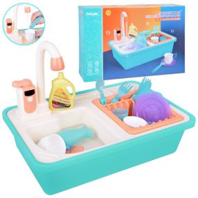   Konyhai mosogató VÍZ mosogató gyerekeknek csaptelep Edények AA5247